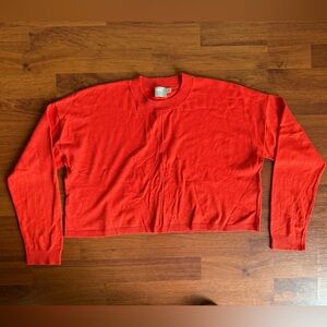 ASOS Vibrant‎ Red Crew Neck Cropped Sweater